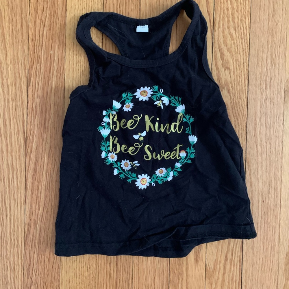 Girls black racer back tank size 4-5